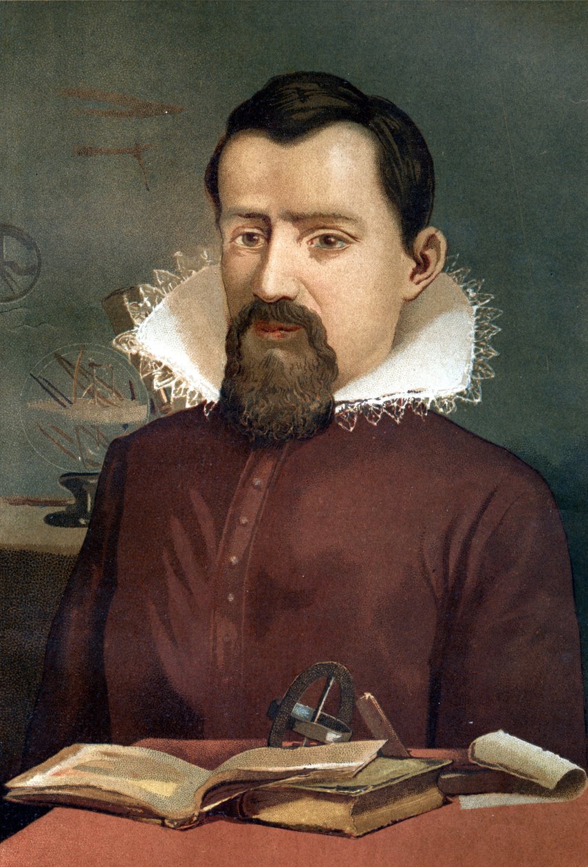 صورة يوهانس كيبلر (كيبلر) ، عالم الفلك (1571 - 1630) ، بعد العلم ورجاله بواسطة لويس فيجيه ، برشلونة 1881 بواسطة فنان غير معروف