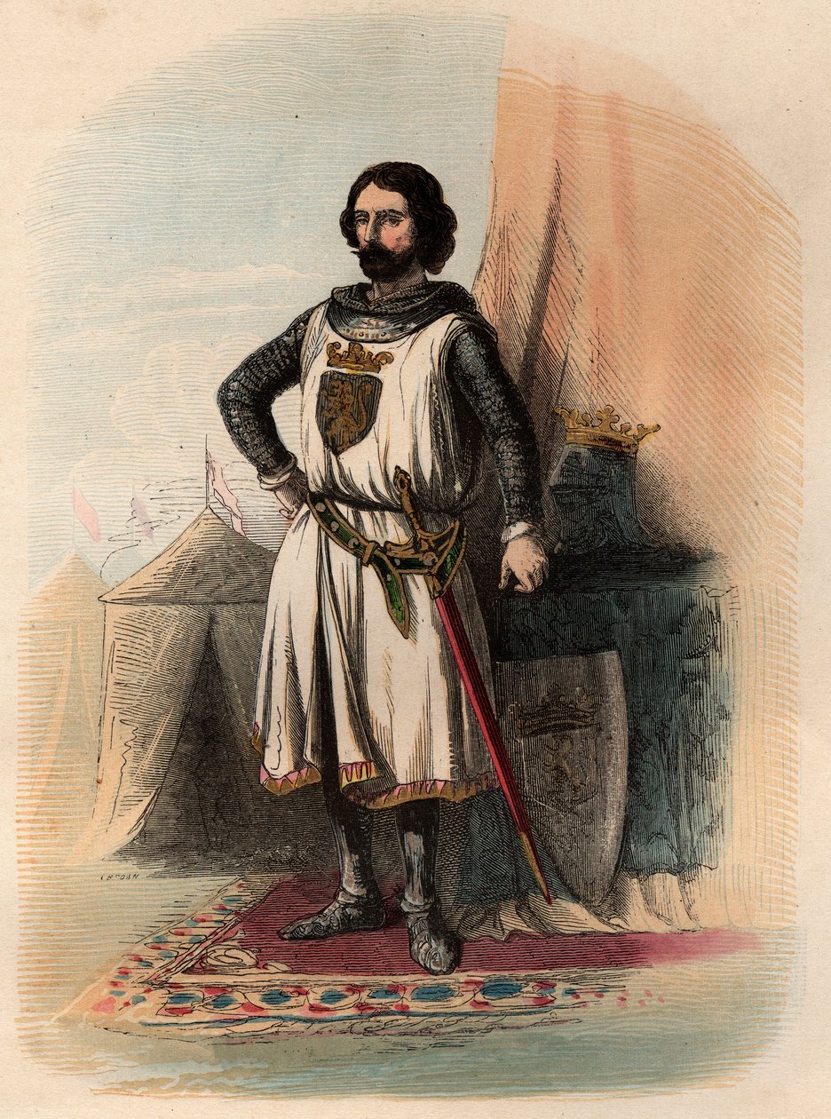 صورة جون (يوهان) الأول من برابانت ، المعروفة باسم المنتصر (1253-1294) ، كانت دوق برابانت من 1267-1294 ودوق ليمبورغ من 1288-1294. نقش من عام 1868 في "Histoire de Belgique من العصور البدائية إلى نهاية عهد ليوبولد الأول" " بواسطة فنان غير معروف