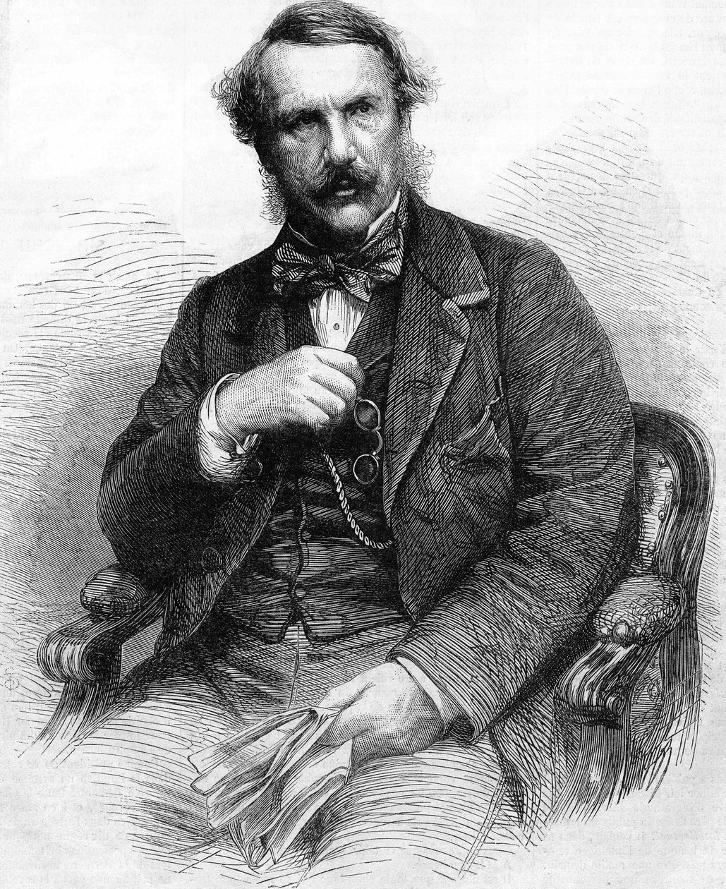 صورة لجون ليرد ماير لورانس. إداري بريطاني (1811 إلى 1879). محافظ الهند الإنجليزية ؛ نقش 1864. بواسطة فنان غير معروف