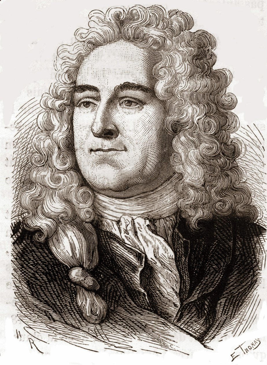 صورة لجون لو (1671 - 1729) ، المالية الاسكتلندية التي تسببت في الإفلاس عام 1720 (حدث شارع كوينكامبويكس) بواسطة فنان غير معروف