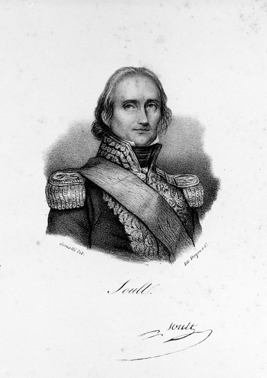 صورة لجون الله نيكولا سولت دوق دالماتيا. Géneral ثم Maréchal de France (1769-1851) ، نقش من القرن التاسع عشر. بواسطة فنان غير معروف