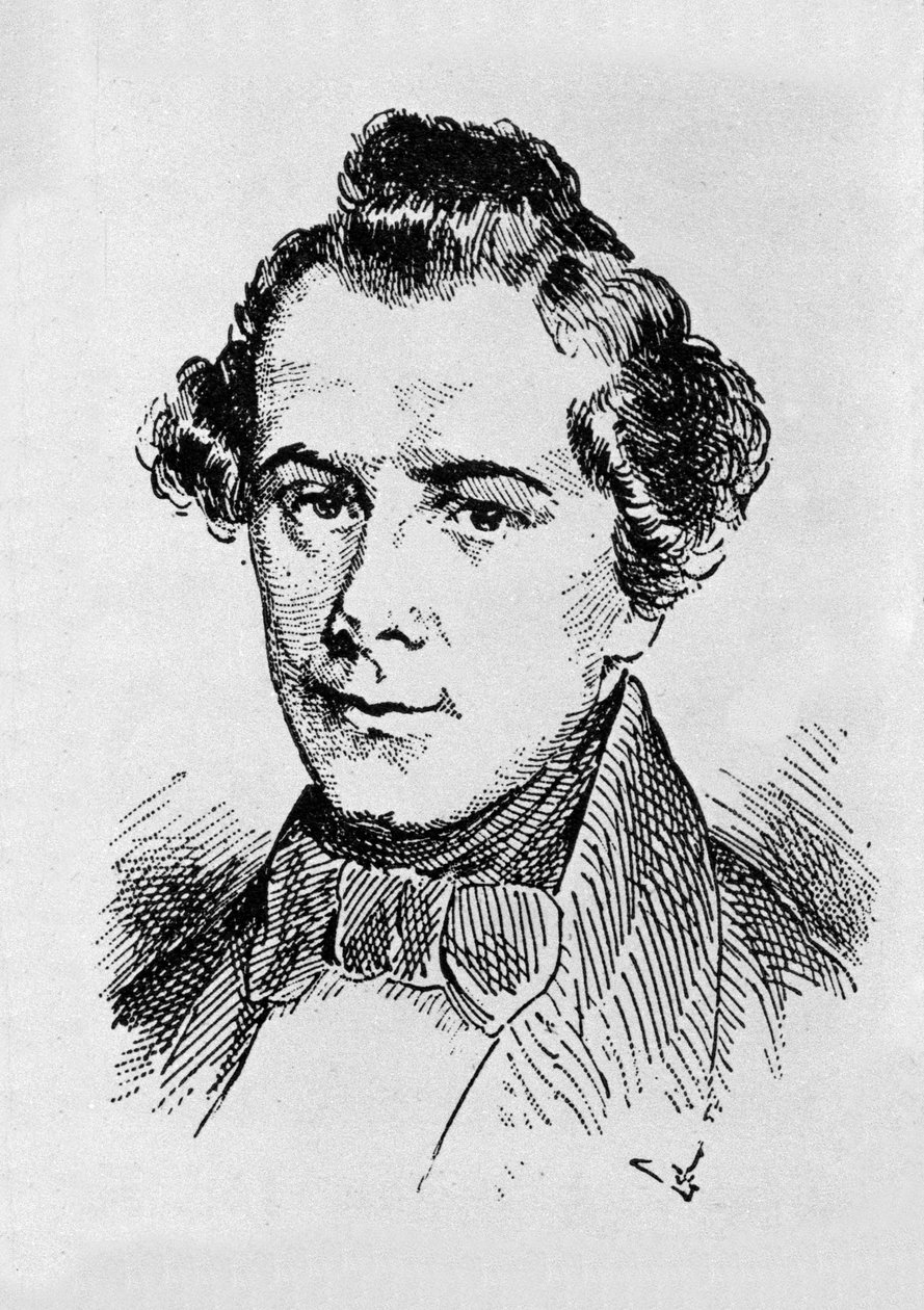 صورة لجوزيف لانر المؤلف الموسيقي النمساوي وعازف الكمان والقائد (1801-1843). بواسطة فنان غير معروف