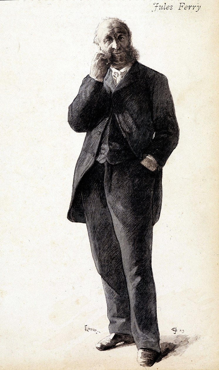 صورة لجول فيري ، حوالي عام 1880 بواسطة فنان غير معروف