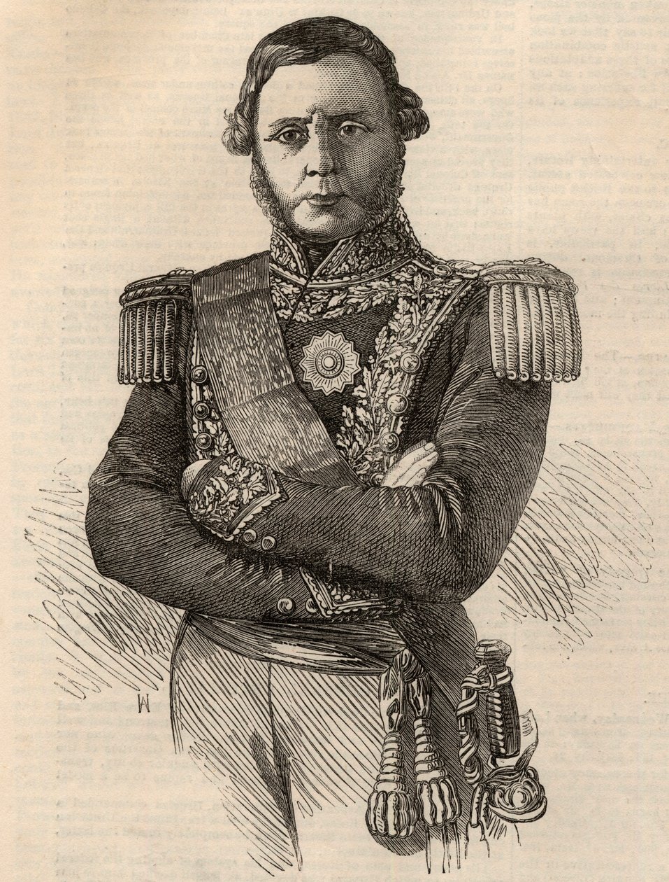 صورة لجوستو خوسيه دي أوركويزا وغارسيا 1801-1870 - نقش عام وسياسي أرجنتيني 1852 بواسطة فنان غير معروف
