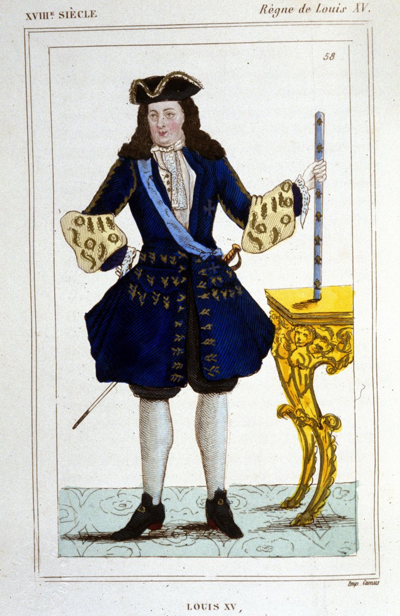 صورة للملك لويس الخامس عشر (1710 - 1774). بواسطة فنان غير معروف