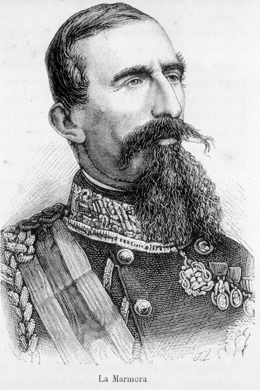 صورة لا ألفونسو فيريرو ، نايت لا مارمورا ، رئيس مجلس المملكة الإيطالية (1864-1866). بواسطة فنان غير معروف