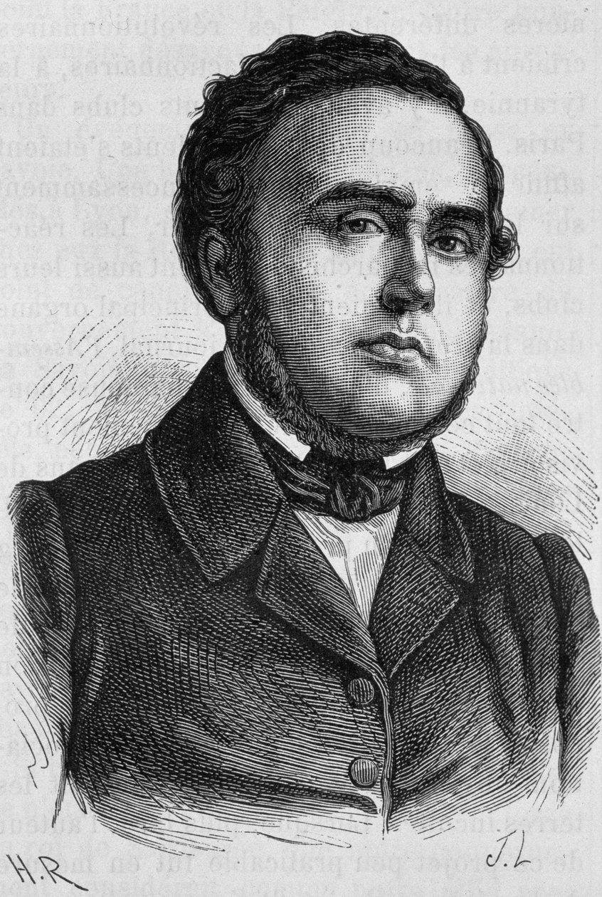 صورة ليدرو رولين (1807-1874). نقش نهاية القرن التاسع عشر في "هيستوار دو فرانس" له. مارتن. بواسطة فنان غير معروف