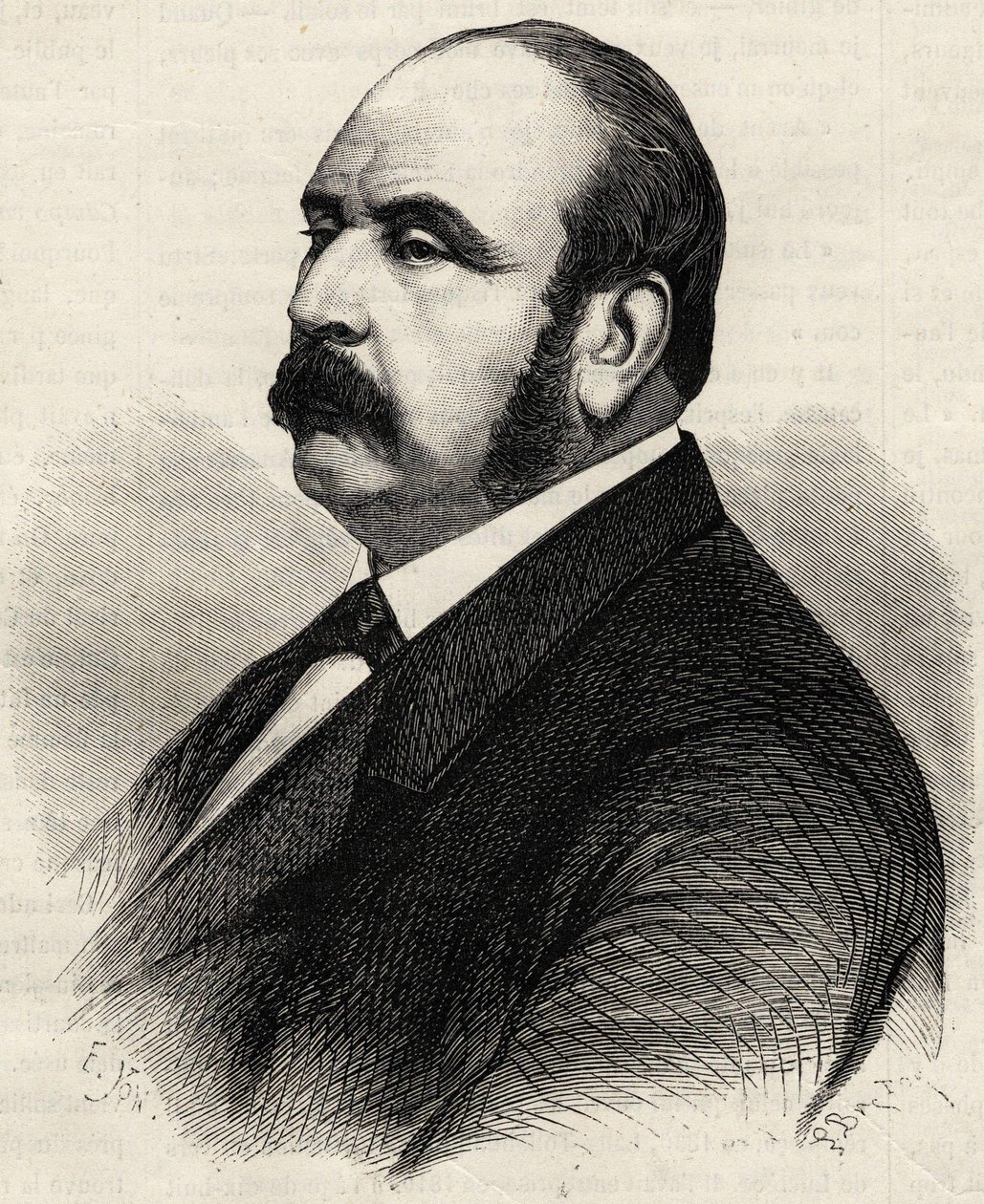 صورة ليدرو رولين (ليدرو رولين) (1807-1874) ، سياسي فرنسي. نقش القرن التاسع عشر. بواسطة فنان غير معروف