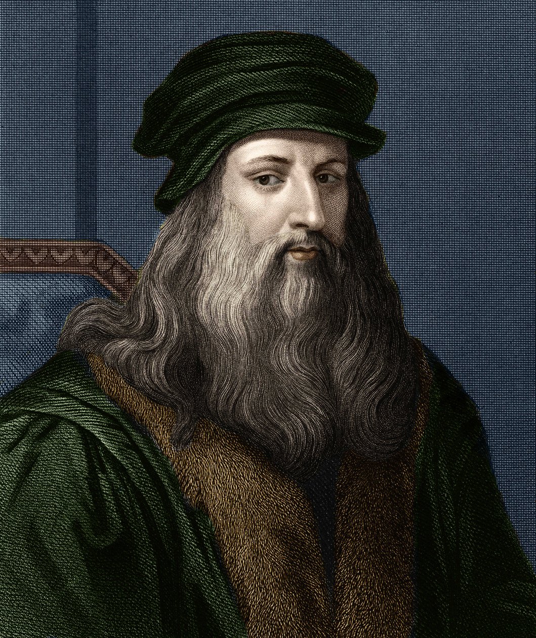 صورة ليونارد دي فينشي (1452-1519) (ليوناردو دافنشي) ، رسام إيطالي. بواسطة فنان غير معروف