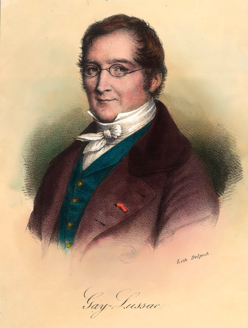 صورة لويس جوزيف جاي لوساك (لويس جوزيف جاي لوساك) (1778-1850) ، الكيميائي والفيزيائي الفرنسي. نقش القرن التاسع عشر. مجموعة خاصة. بواسطة فنان غير معروف