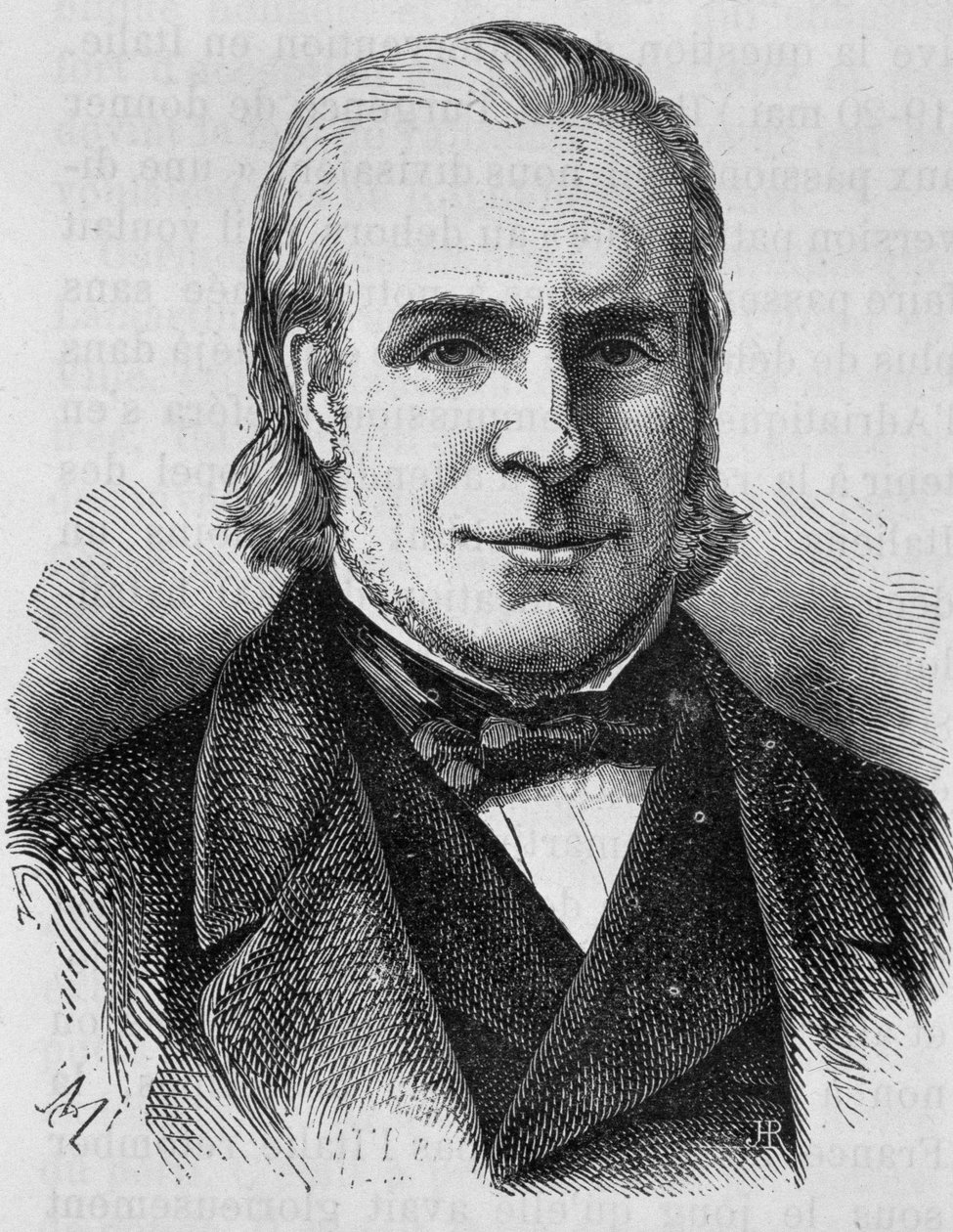 صورة لويس أنطوان غارنييه (صفحات غارنييه) (1803-1878). نقش نهاية القرن التاسع عشر في "هيستوار دو فرانس" له. مارتن. بواسطة فنان غير معروف