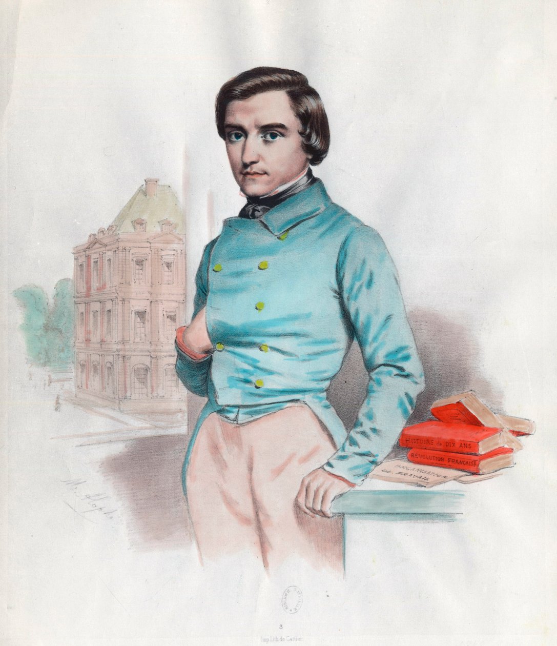 صورة لويس بلانك (1811 - 1882) ، سياسي ومؤرخ فرنسي. نقش القرن التاسع عشر. مجموعة خاصة. بواسطة فنان غير معروف