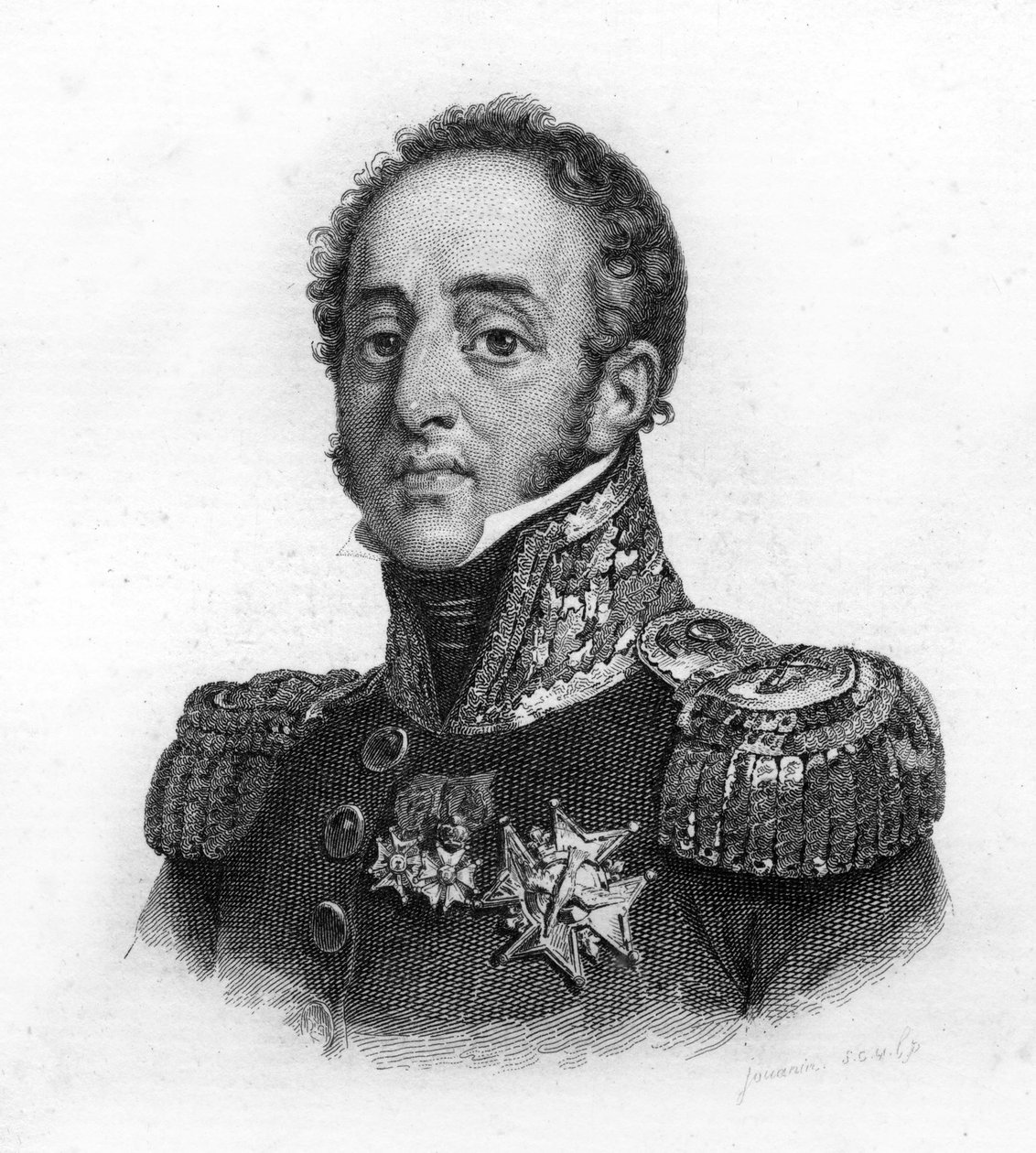صورة لويس غابرييل (لويس غابرييل) سوشيت (1770-1826) ، دوق البوفيرا ، مارشال فرنسا ، نقش القرن التاسع عشر بواسطة فنان غير معروف