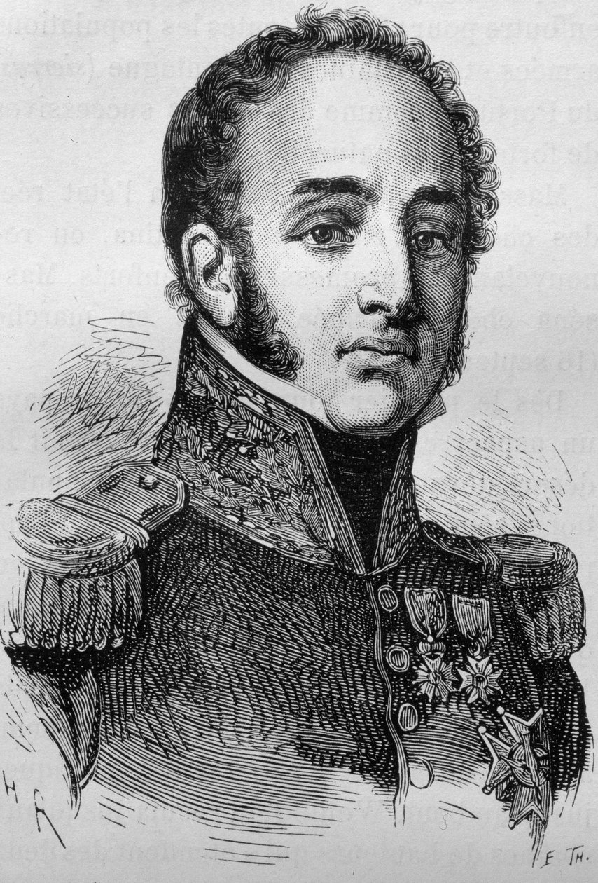 صورة لويس جابرييل (لويس جابرييل) سوشيت (1770-1826). نقش نهاية القرن التاسع عشر في "هيستوار دو فرانس" له. مارتن. بواسطة فنان غير معروف