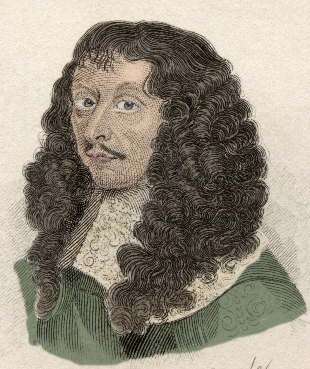 صورة لويس الثاني من بوربون ، أمير كوندي (بوربون كوندي) (غراند كوندي) أو دوق إنجين (1621-1686) ، الجنرال الفرنسي. نقش القرن التاسع عشر. بواسطة فنان غير معروف