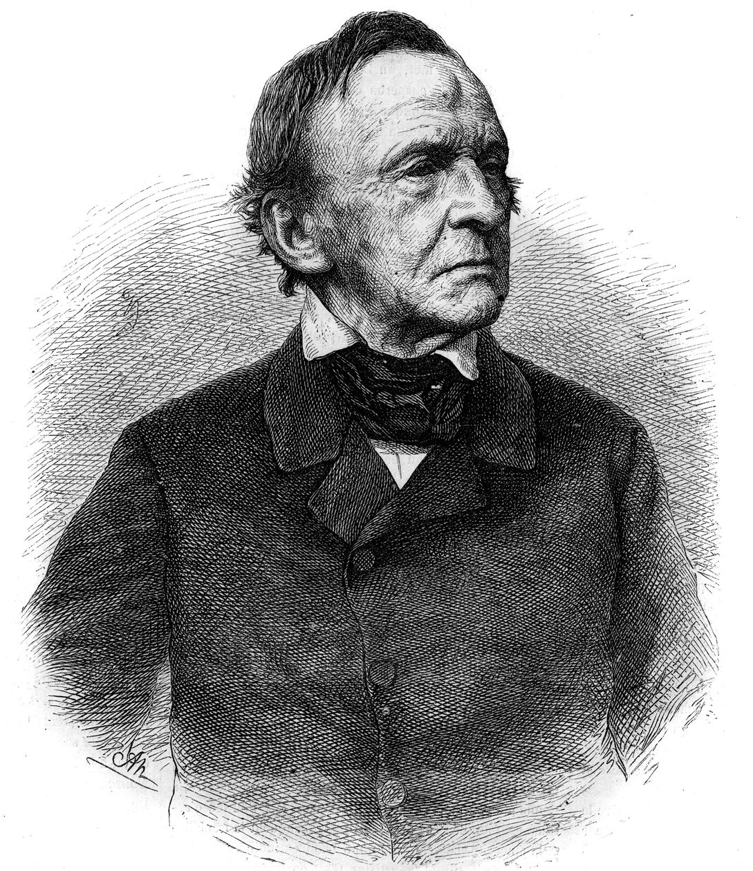صورة لويس الأول (1786-1868) ملك بافيير من 1825 إلى 1848. نقش في "" الكون اللامع " بواسطة فنان غير معروف