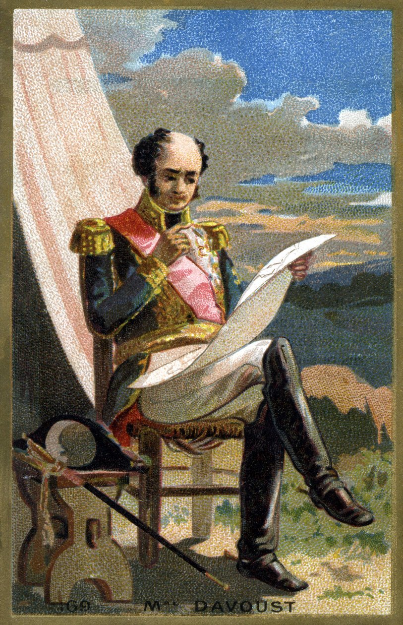 صورة لويس نيكولاس (لويس نيكولاس) دافوت ، ديت دافوت (1770-1823) ، مارشال فرنسا - الطباعة الحجرية الملونة في أواخر القرن التاسع عشر بواسطة فنان غير معروف