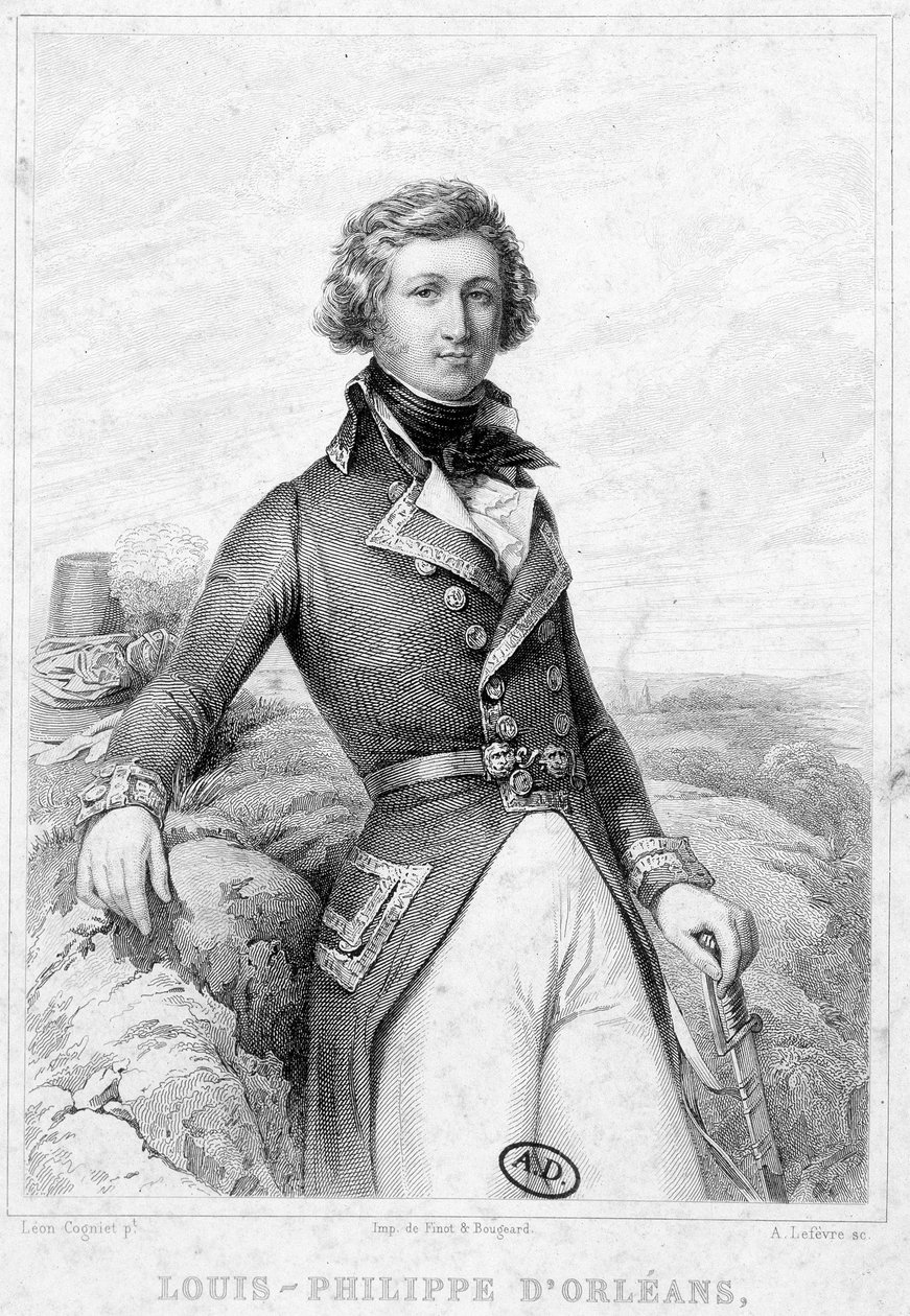 صورة لويس فيليب دورليانز الشاب (الذي أصبح ملك فرنسا لويس فيليب الأول) (1773-1850) - نقش بواسطة فنان غير معروف