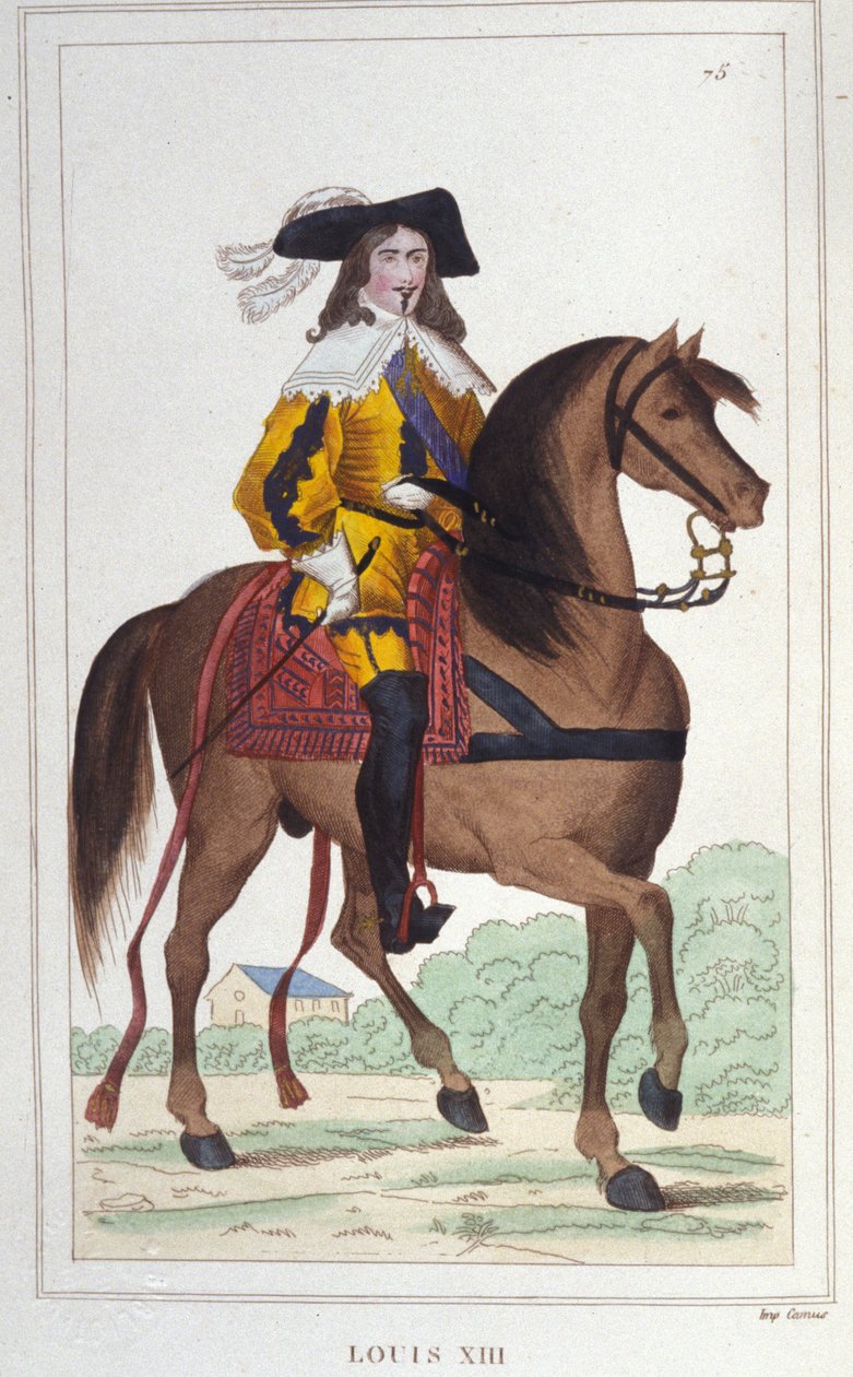 صورة لويس الثالث عشر (1601 - 1643) ملك فرنسا نقش عام 1830 بواسطة فنان غير معروف