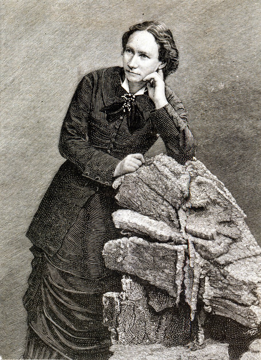 صورة لويز ميشيل (1830 - 1905) أثناء ترحيلها إلى نوميا ، كاليدونيا الجديدة. 1873-1880. نقش. بواسطة فنان غير معروف