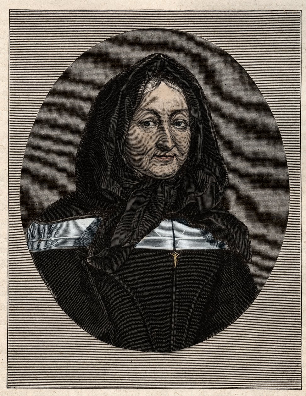 صورة للسيدة ماري دي روبيل ، سيدة ميراميون (1629-1696) مؤسسة بنات العائلة المقدسة بواسطة فنان غير معروف