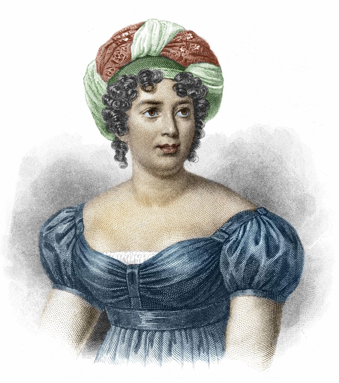 صورة لمدام دي ستايل (1766-1817) ، امرأة ذات أدب بواسطة فنان غير معروف