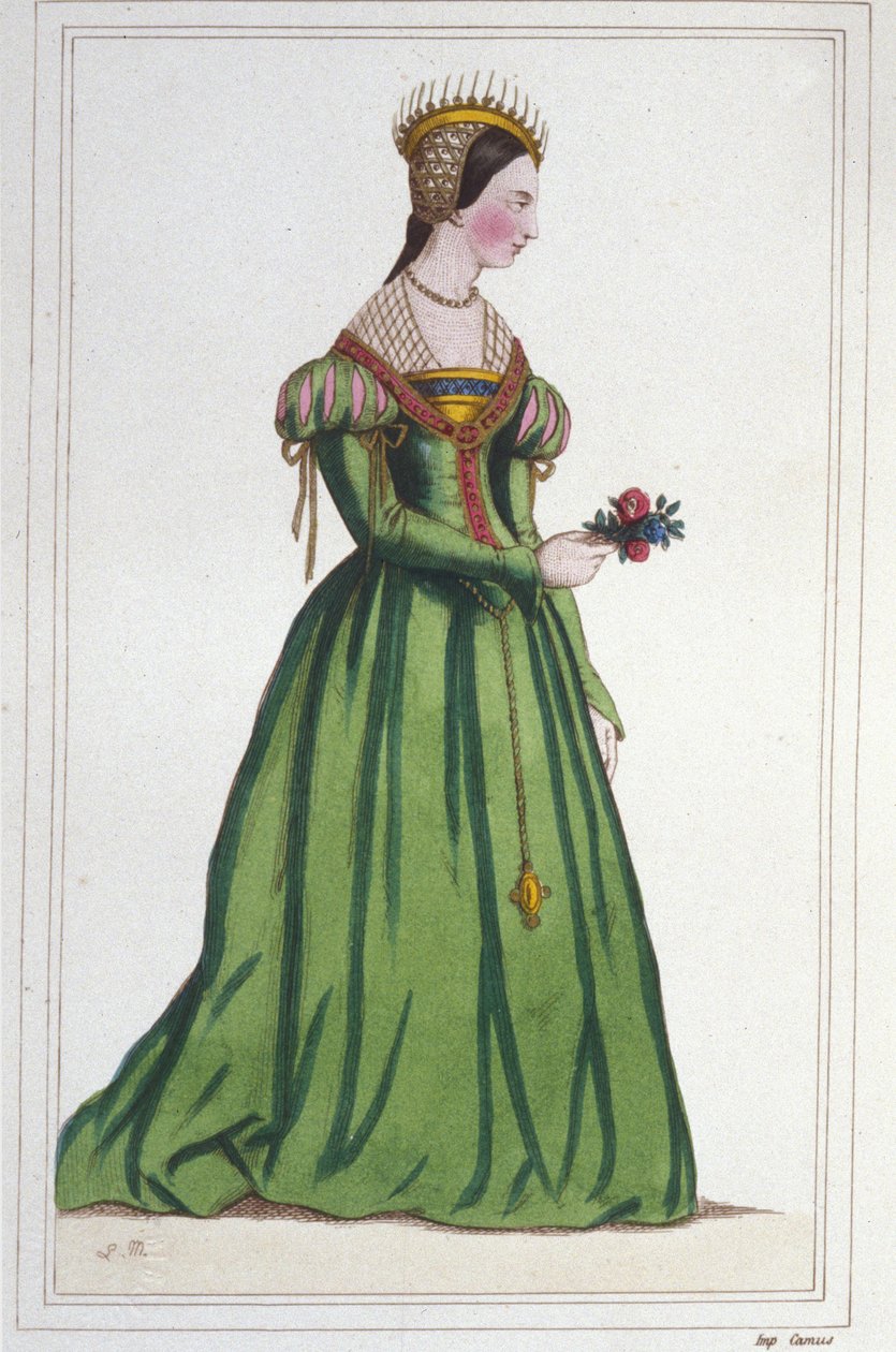صورة لمارغريت دو فرانس (1523 - 1574) ، ابنة فرانسوا الأول وكلود دو فرانس. نقش من عام 1830 بواسطة فنان غير معروف
