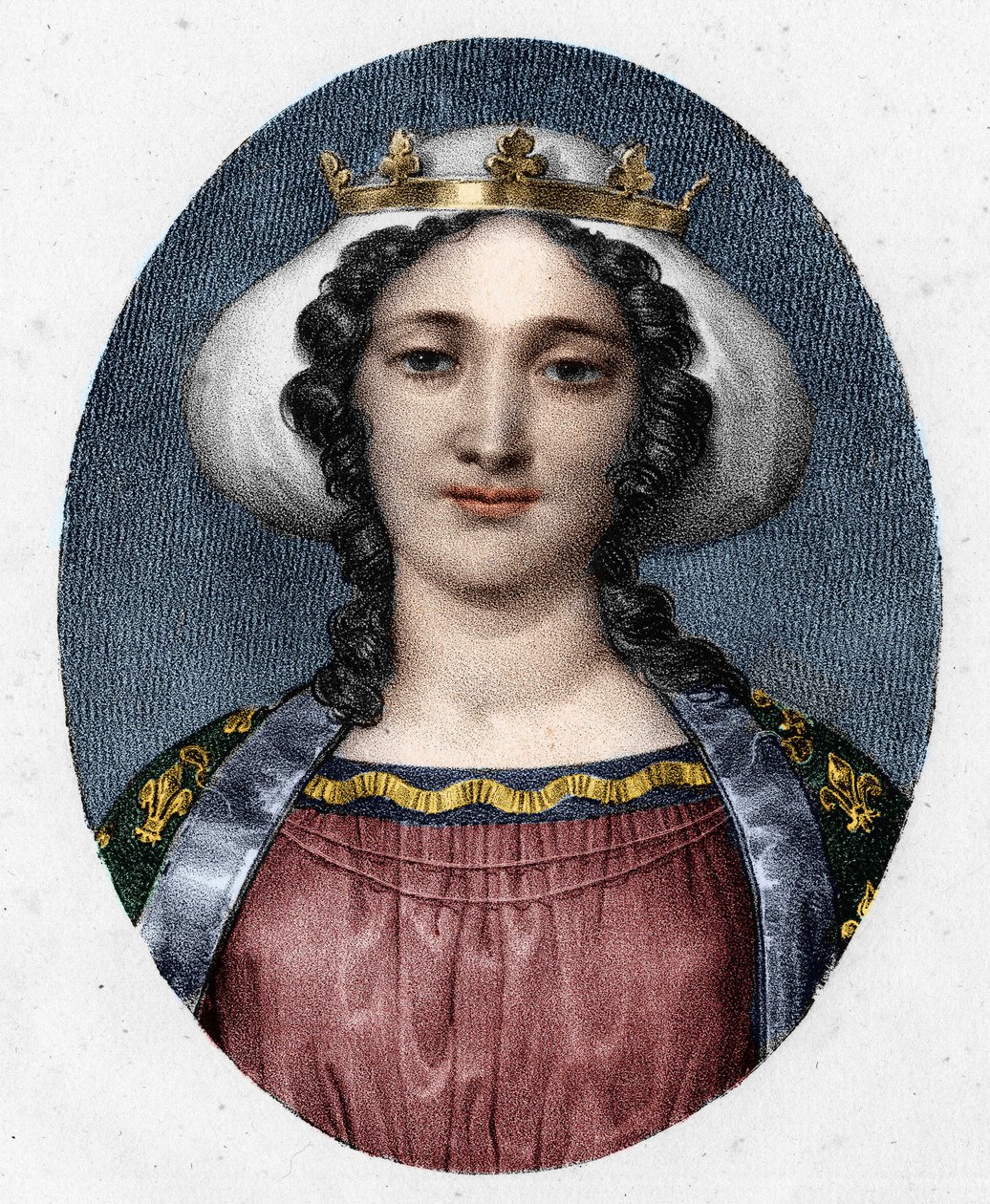 صورة لمارغريت دي بروفانس (1221-1295) ، ملكة فرنسا. بواسطة فنان غير معروف