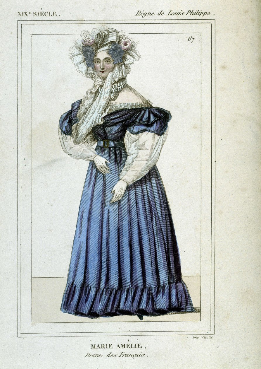 صورة لماري أميلي دي بوربون (1782-1866) ، ملكة فرنسا ، زوجة لويس فيليب الأول. بواسطة فنان غير معروف
