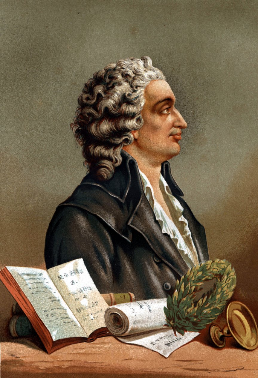 صورة لماري جان أنطوان نيكولاس دي كاريت ، ماركيز دي كوندورسيه (1743 - 1794) بعد "العلم ورجاله" للويس فيغير. برشلونة 1881 بواسطة فنان غير معروف