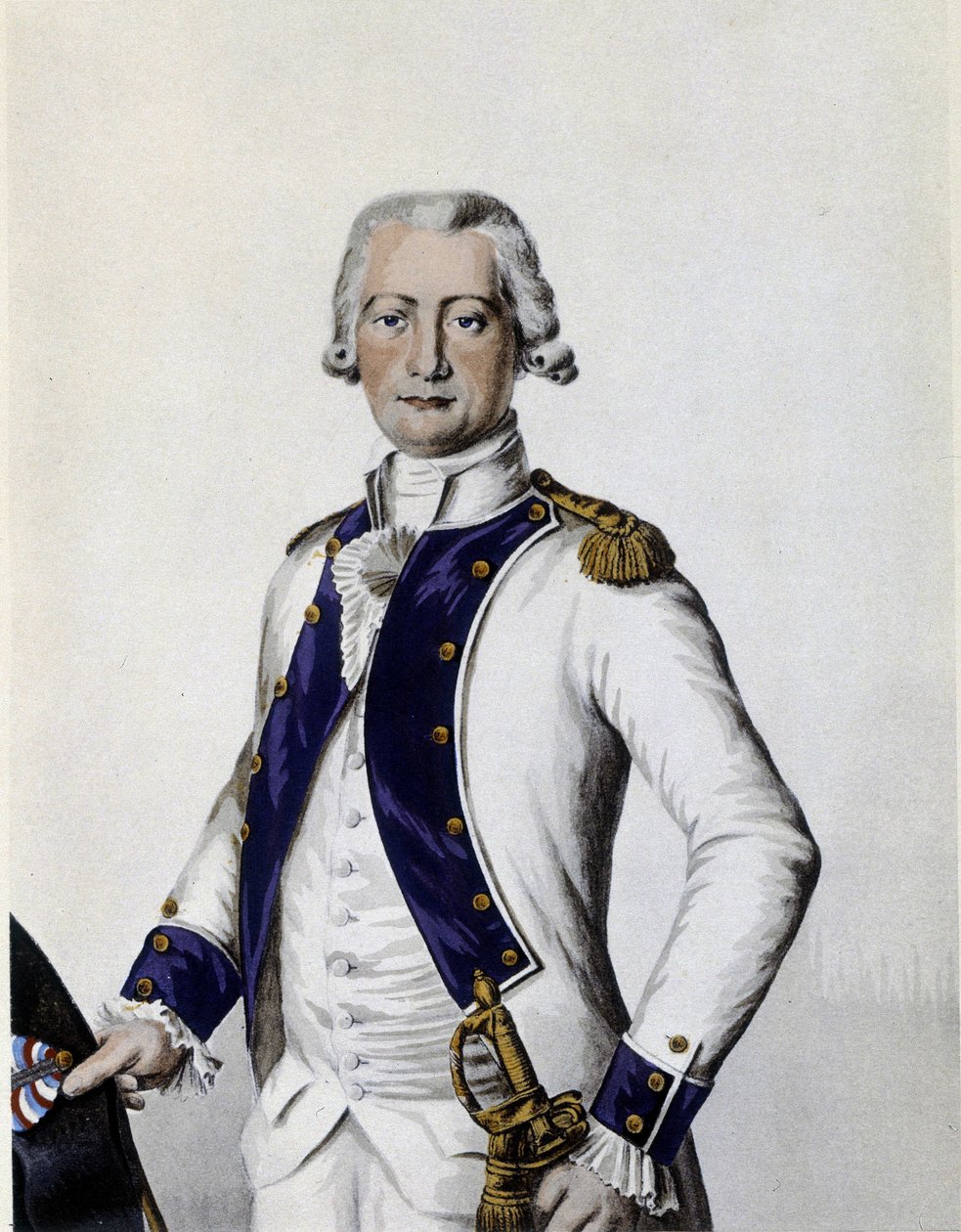 صورة لماركيز دي لوستانج ، النقيب في فوج فريز عام 1786. بواسطة فنان غير معروف