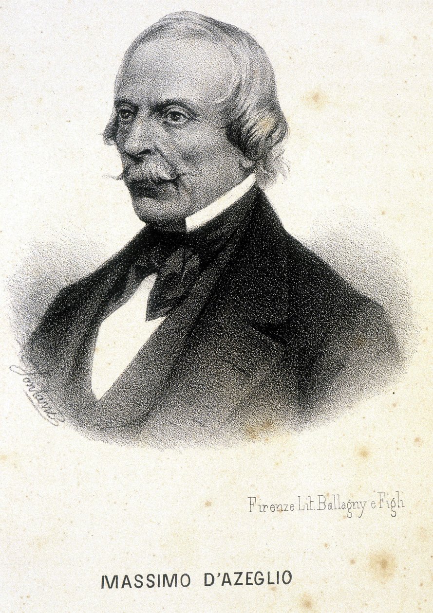صورة لماسيمو تاباريلي ، ماركيز دازيجليو (1798 - 1866) ، سياسي إيطالي ، رسام ومؤلف. نقش القرن التاسع عشر. بواسطة فنان غير معروف