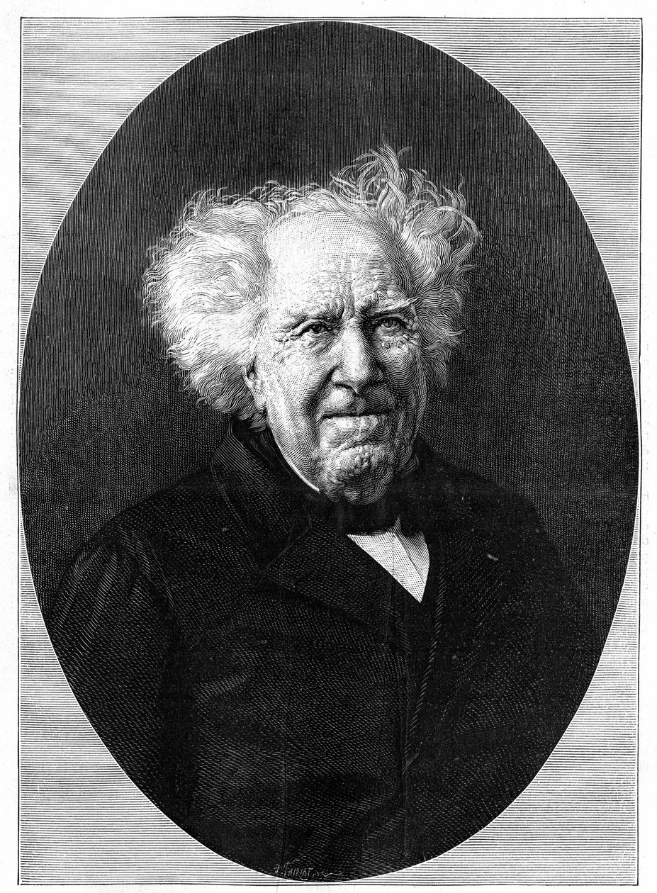 صورة ميشيل يوجين (ميشيل يوجين) شيفرويل (1786-1889) ، الكيميائي الفرنسي. نقش في "" الطبيعة: مراجعة العلوم وتطبيقاتها في الفنون والصناعة "في 28 أغسطس بواسطة فنان غير معروف