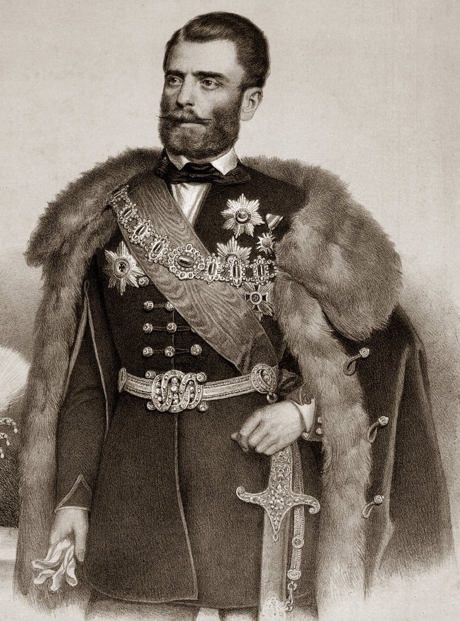 صورة ميشيل الثالث أوبرينوفيتش 1823-1868 أمير صربيا - ميهايلو أوبرينوفيتش الثالث أمير صربيا بواسطة فنان غير معروف
