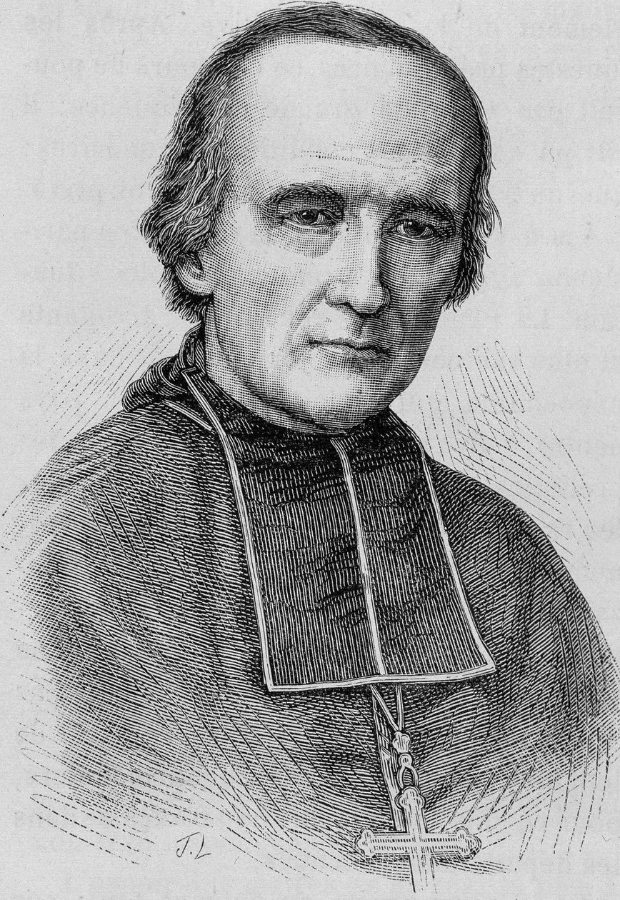 صورة للمونسينور داربوي (1813-1871) ، رئيس أساقفة باريس. نقش نهاية القرن التاسع عشر في "هيستوار دو فرانس" له. مارتن. بواسطة فنان غير معروف