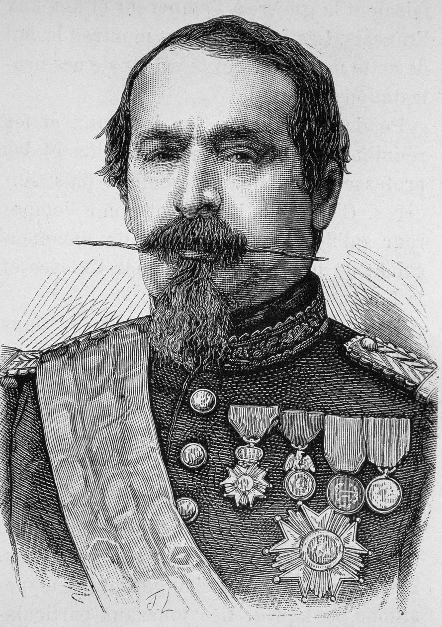 صورة لنابليون الثالث (1808-1873). نقش نهاية القرن التاسع عشر في "هيستوار دو فرانس" له. مارتن. بواسطة فنان غير معروف