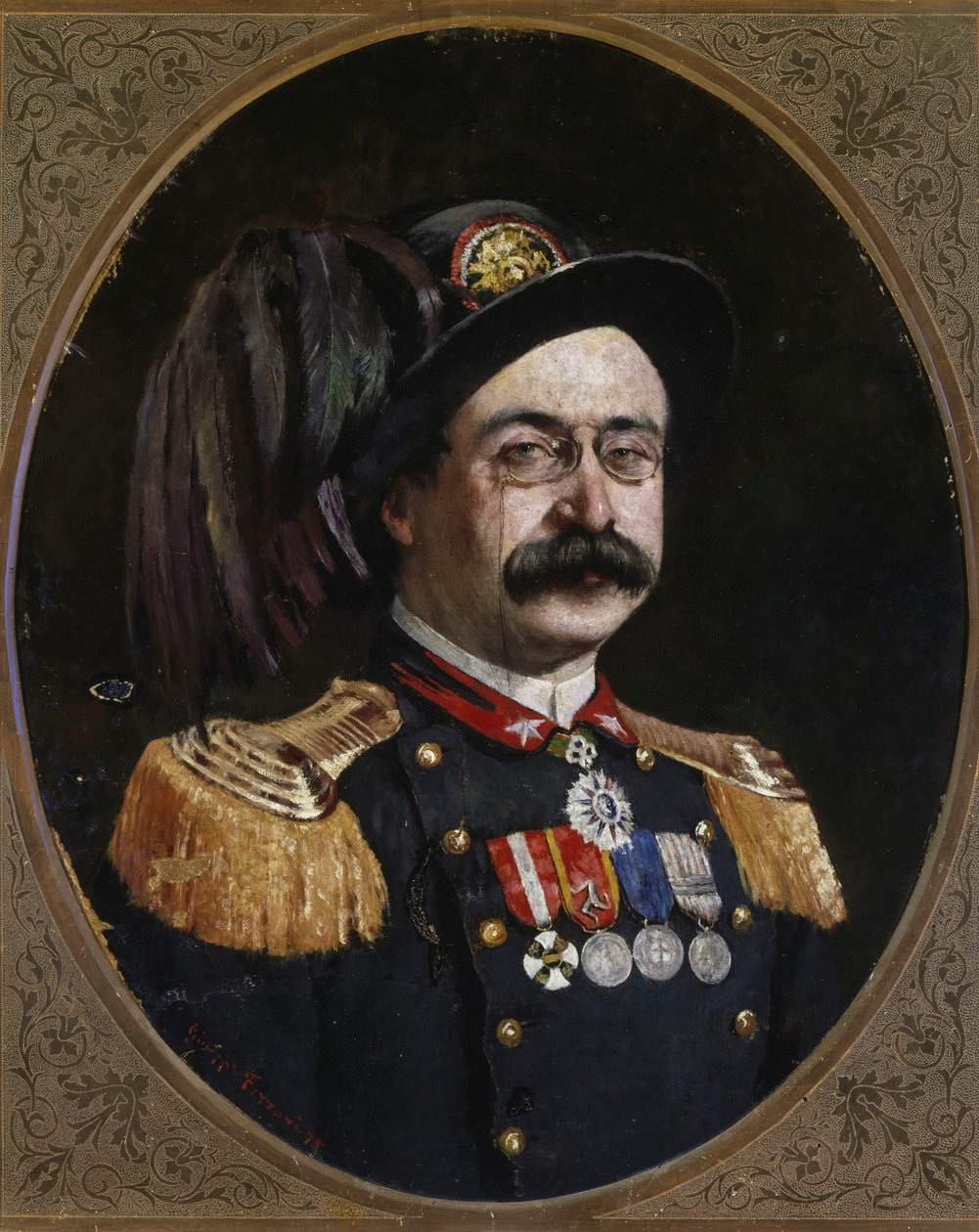 صورة لأوريستي باراتييري (1841-1901) (زيت على قماش) بواسطة فنان غير معروف
