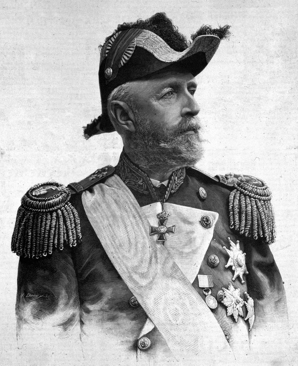 صورة لأوسكار الثاني (1829-1907) ، ملك السويد والنرويج. بواسطة فنان غير معروف