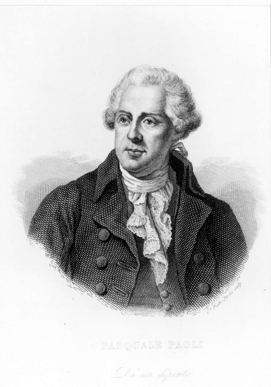 صورة لباسكال أو باسكال باولي (1725-1807) ، باتريوت كورسيكا. بواسطة فنان غير معروف