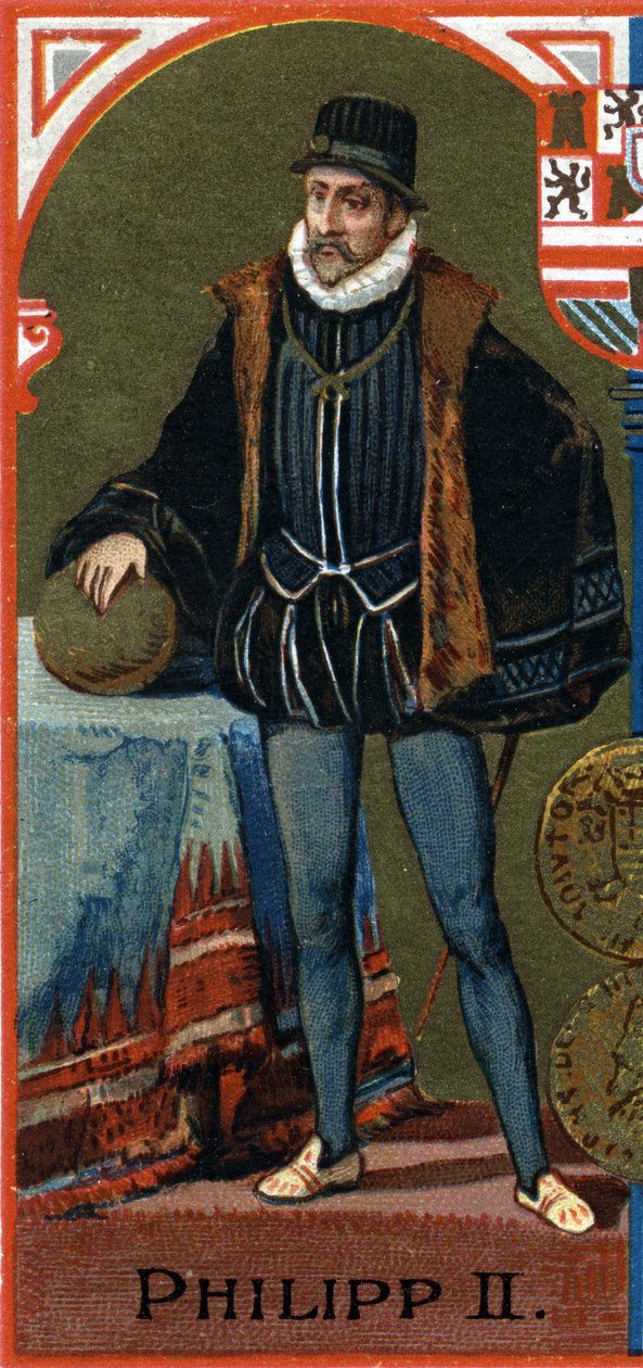 صورة شخصية لفيليب الثاني (1527-1598) ، ملك إسبانيا. بواسطة فنان غير معروف