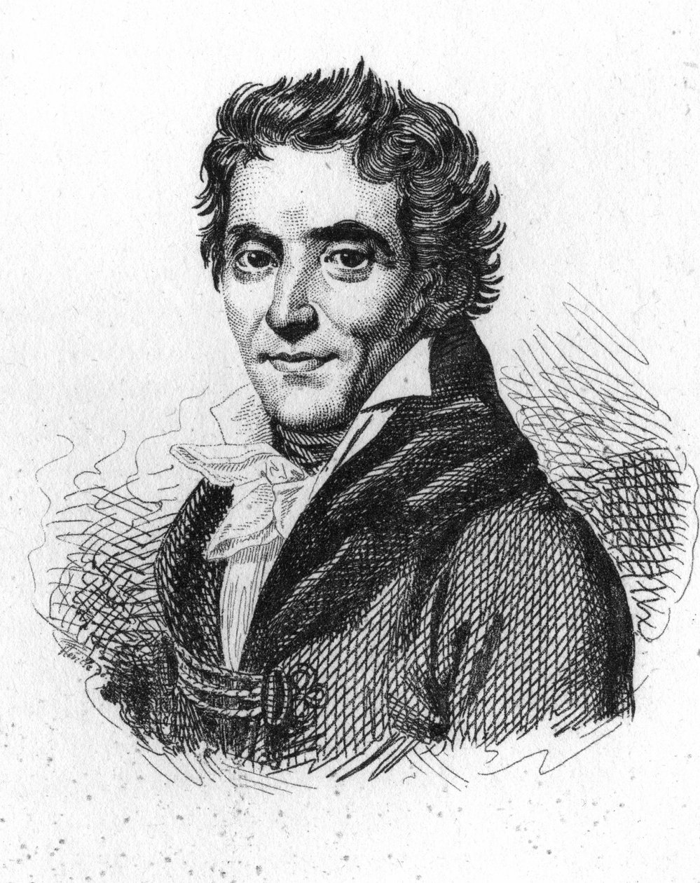 صورة لبيير بول برودون (برودون) (1758-1823) رسام فرنسي. بواسطة فنان غير معروف