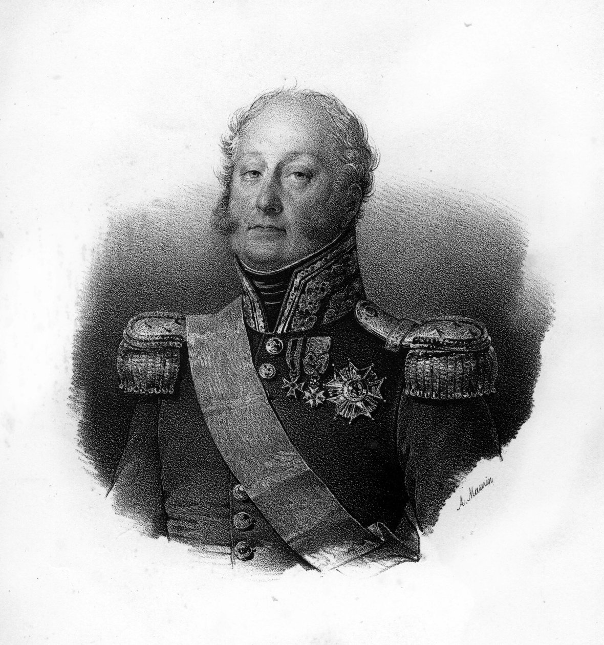 صورة بيير كلود ، كونت باجو ، ديت باجول (1772-1844) ، عام فرنسي ، نقش من القرن التاسع عشر بواسطة فنان غير معروف