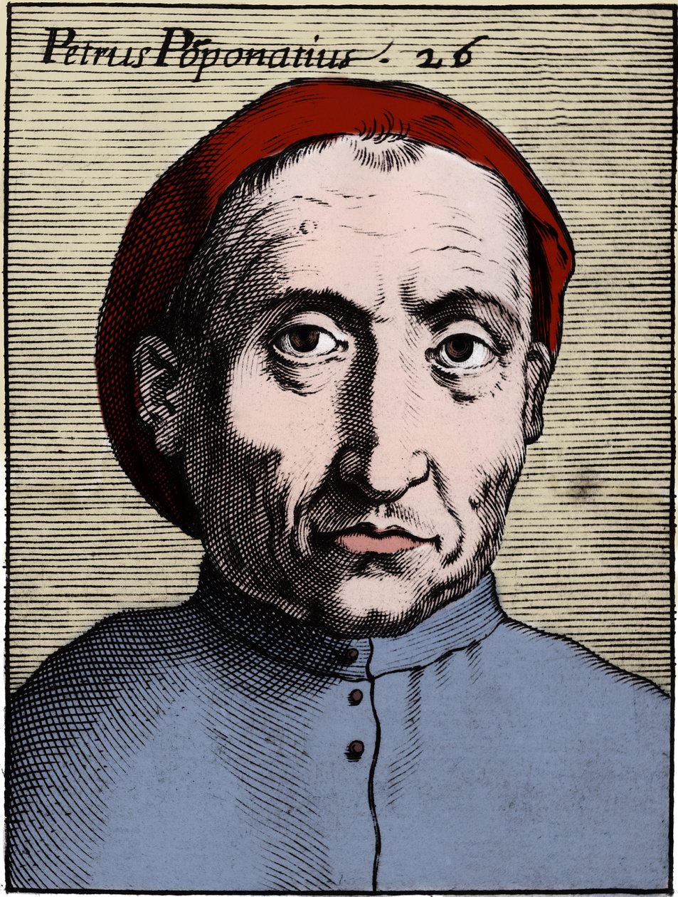 صورة لبييترو بومبونازي (1462-1525) (بومبونيس) (بيتروس بومبوناتيوس) الفيلسوف الإيطالي. بواسطة فنان غير معروف