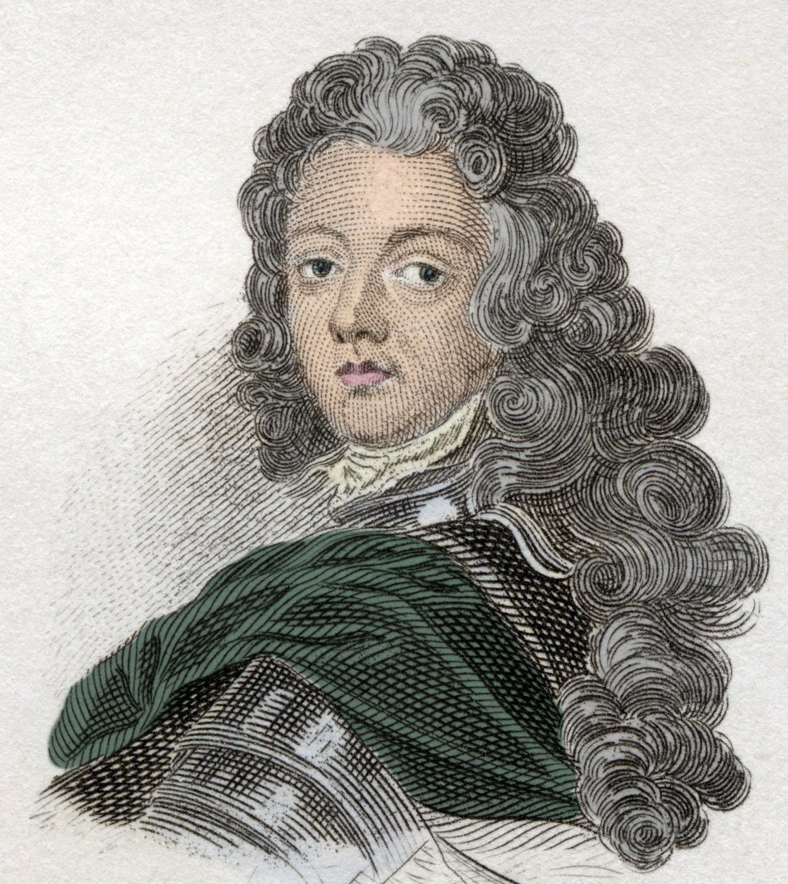 صورة للأمير يوجين من سافوا كارينيان (سافوي كارينيان ، كونت سواسون (1663-1736) ، الجيش الفرنسي. نقش من القرن التاسع عشر. بواسطة فنان غير معروف