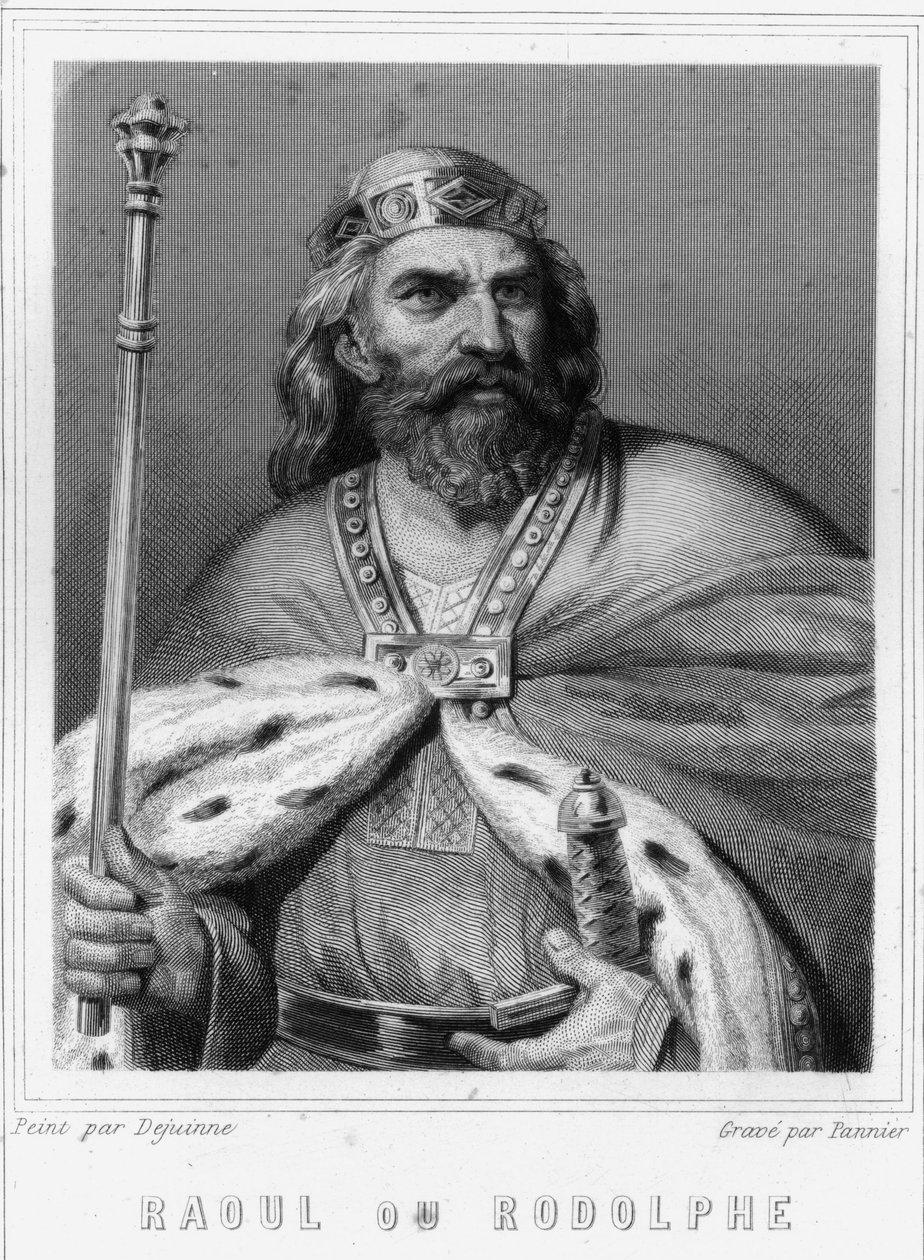 صورة راؤول أو رودولف من بورغندي (؟ - 936) ، دوق بورغندي وملك فرنسا - في "Histoire des Français" بواسطة Lavallée ، نقش ، sd. بواسطة فنان غير معروف