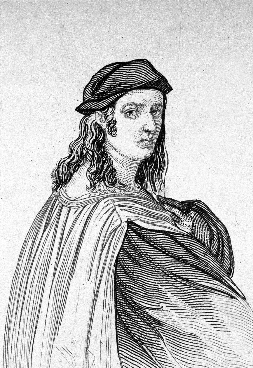 صورة رافائيل (Raffaello Sanzio 1483-1520) ، رسام إيطالي. بواسطة فنان غير معروف