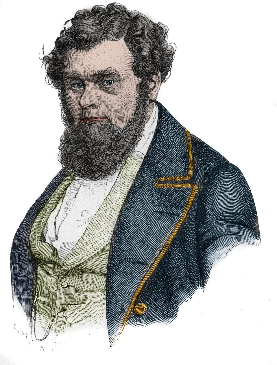 صورة لروبرت بلوم (1807-1848) ، سياسي وصحفي وناشر وشاعر ألماني - روبرت بلوم سياسي ألماني. بواسطة فنان غير معروف