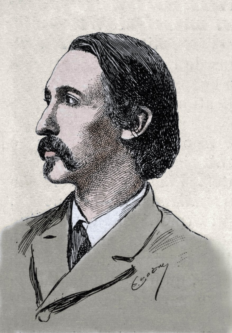صورة لروبرت لويس ستيفنسون (1850-1894) ، كاتب بريطاني بواسطة فنان غير معروف