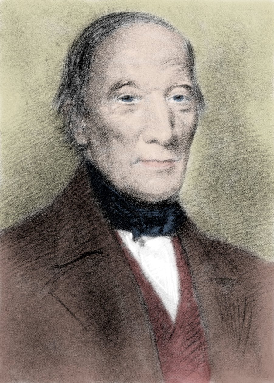 صورة لروبرت أوين (1771-1858) ، فاعل خير واشتراكي بريطاني. بواسطة فنان غير معروف