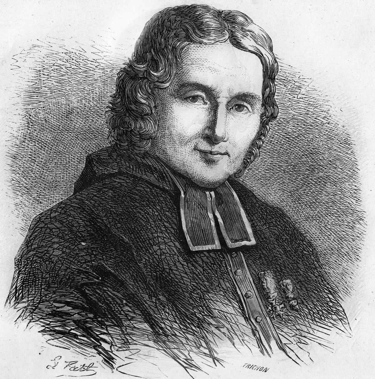 صورة لروش أمبرواز Cumuron dit l'Abbé Sicard ، معلم فرنسي (1742 - 1822) نقش عام 1866 بواسطة فنان غير معروف